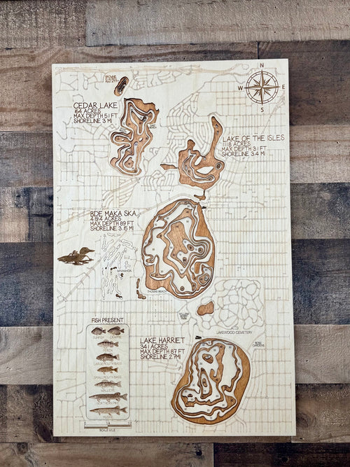 Bde Maka Ska, Cedar, Harriet, Isles – Minneapolis lake chain – Hennepin County by Laser Lakes