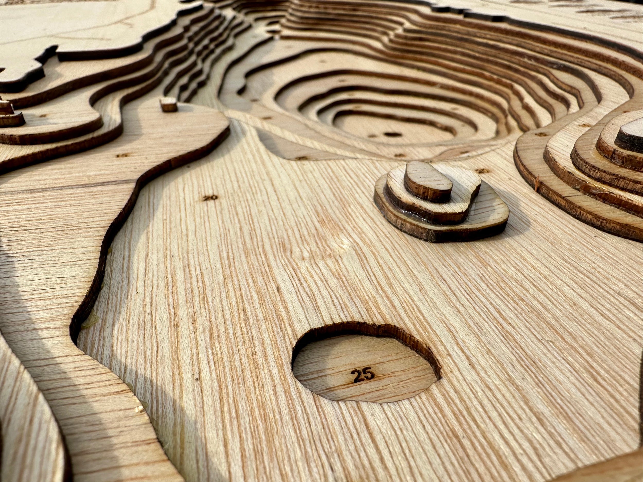 Big Carnelian detail: precision craftsmanship in Baltic Birch