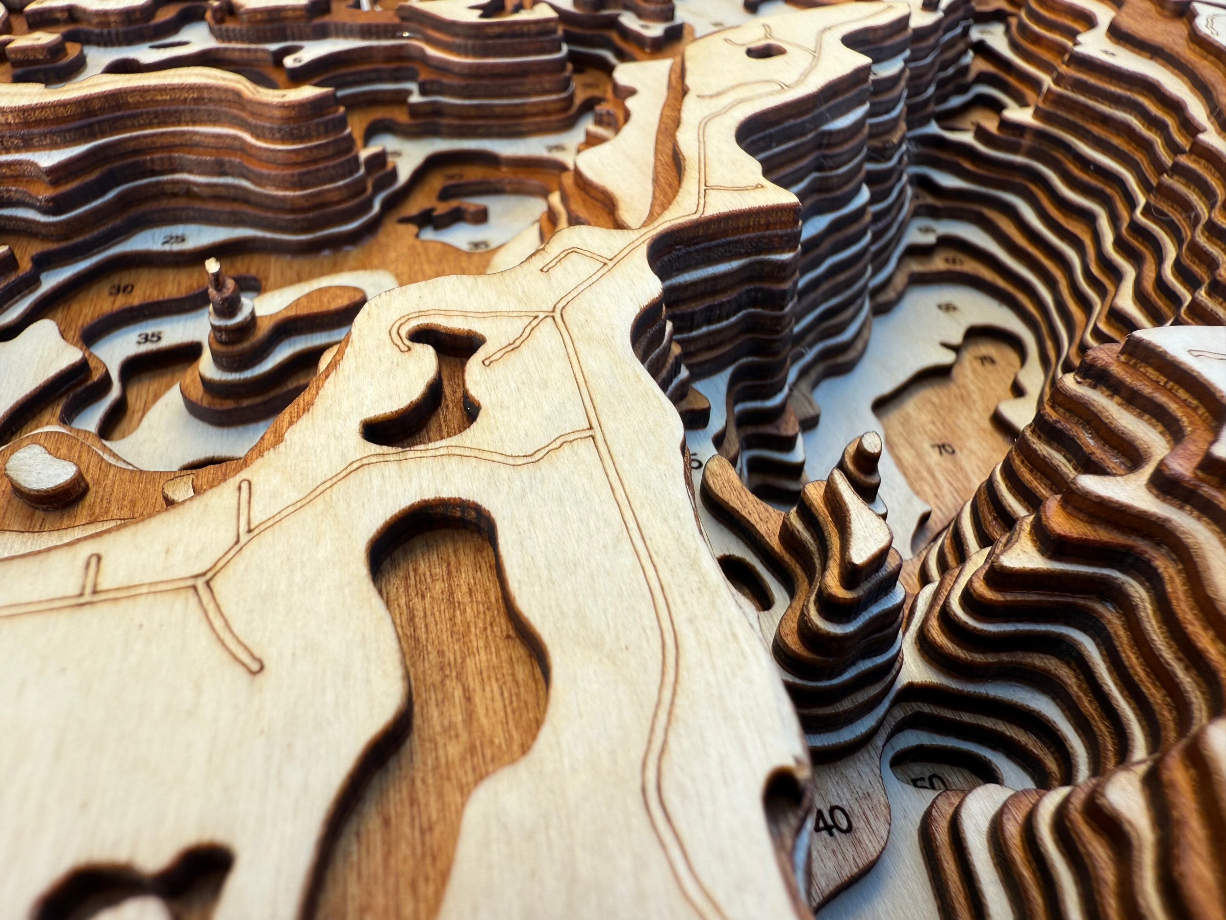Big Sandy detail: precision laser cuts