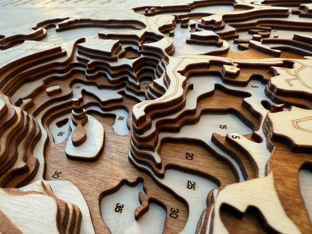 Big Sandy detail: dimensional depth mapping in wood