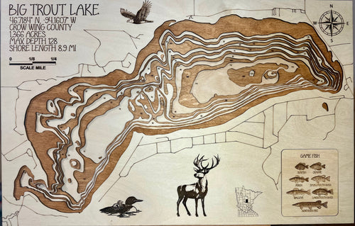 Big Trout Lake – Crow Wing County – lots of underwater structure by Laser Lakes