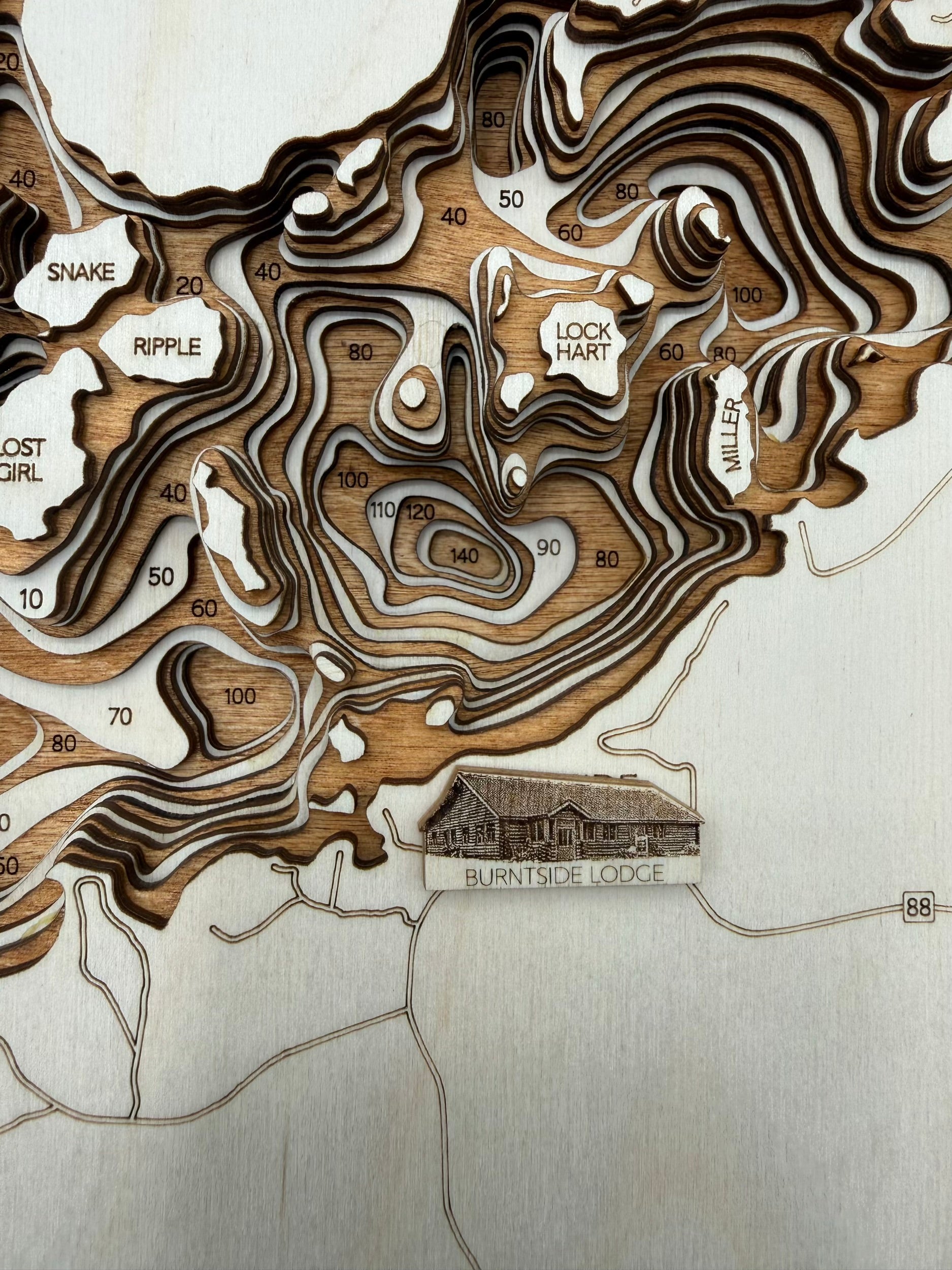 Burntside Lake Map – St. Louis County – Minnesota