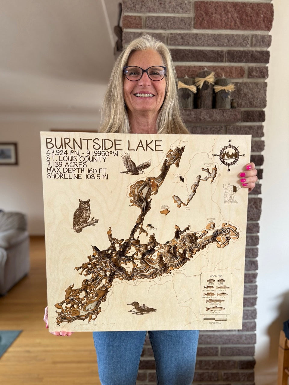 Burntside Lake Map (HD) - St. Louis County - Minnesota