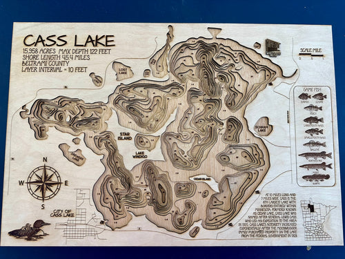 Cass Lake detail: layers reveal structure from first commissioned map