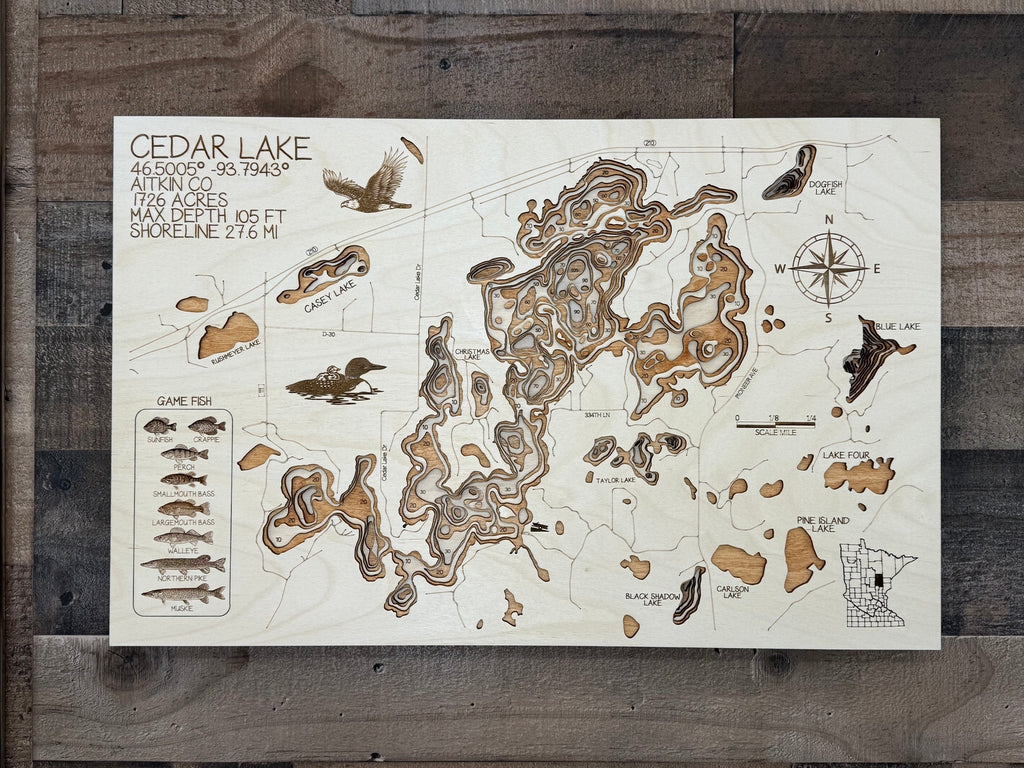 Cedar Lake – Aitkin County – natural flow and structure by Laser Lakes