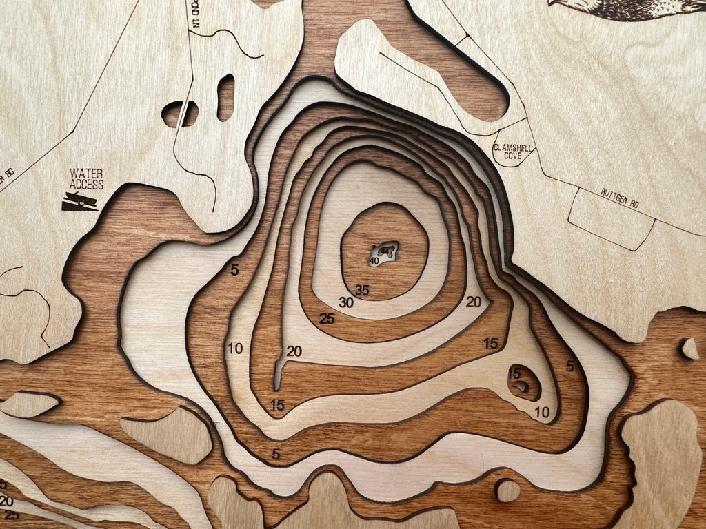 Clamshell detail: precision laser cuts