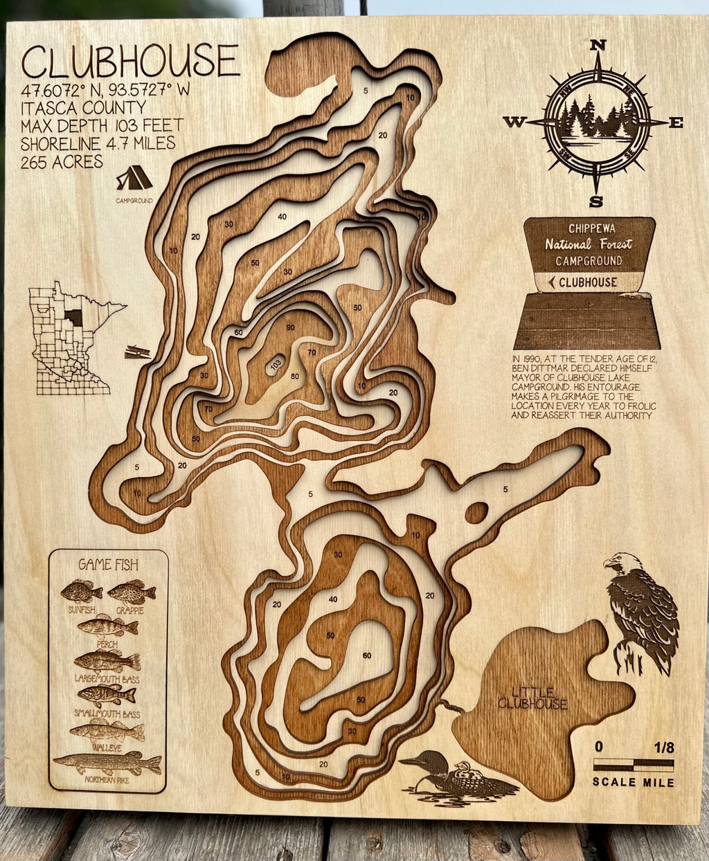 Clubhouse detail: precision laser work in wood