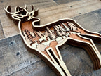 Deer in the Woods detail: close-up of fine laser cuts in premium Baltic Birch