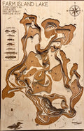 Farm Island Lake – close to my cabin – Aitkin County depth map by Laser Lakes