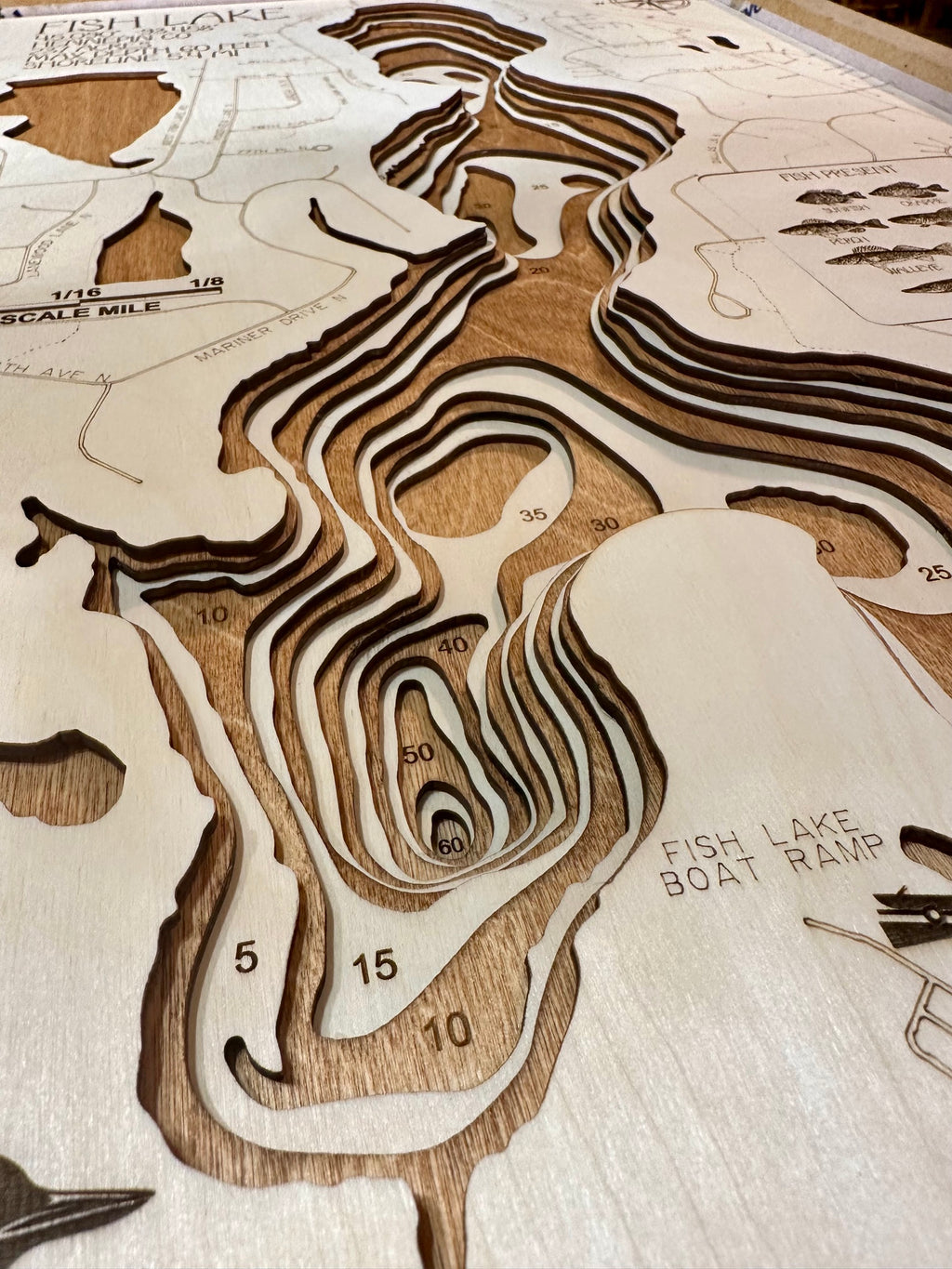 Fish Lake detail: layered depth and structure