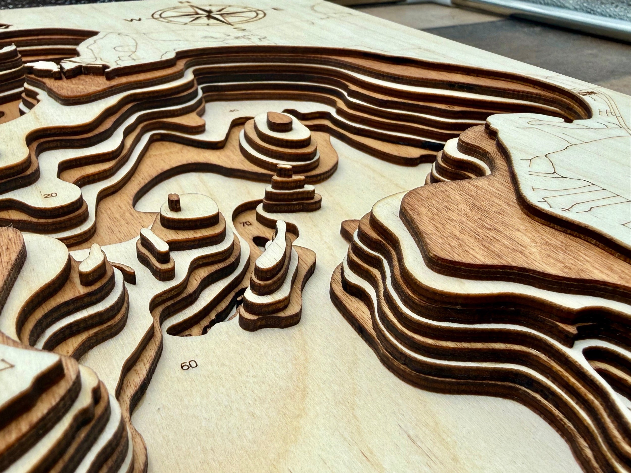 Gull Lake detail: layering shows major lake structure