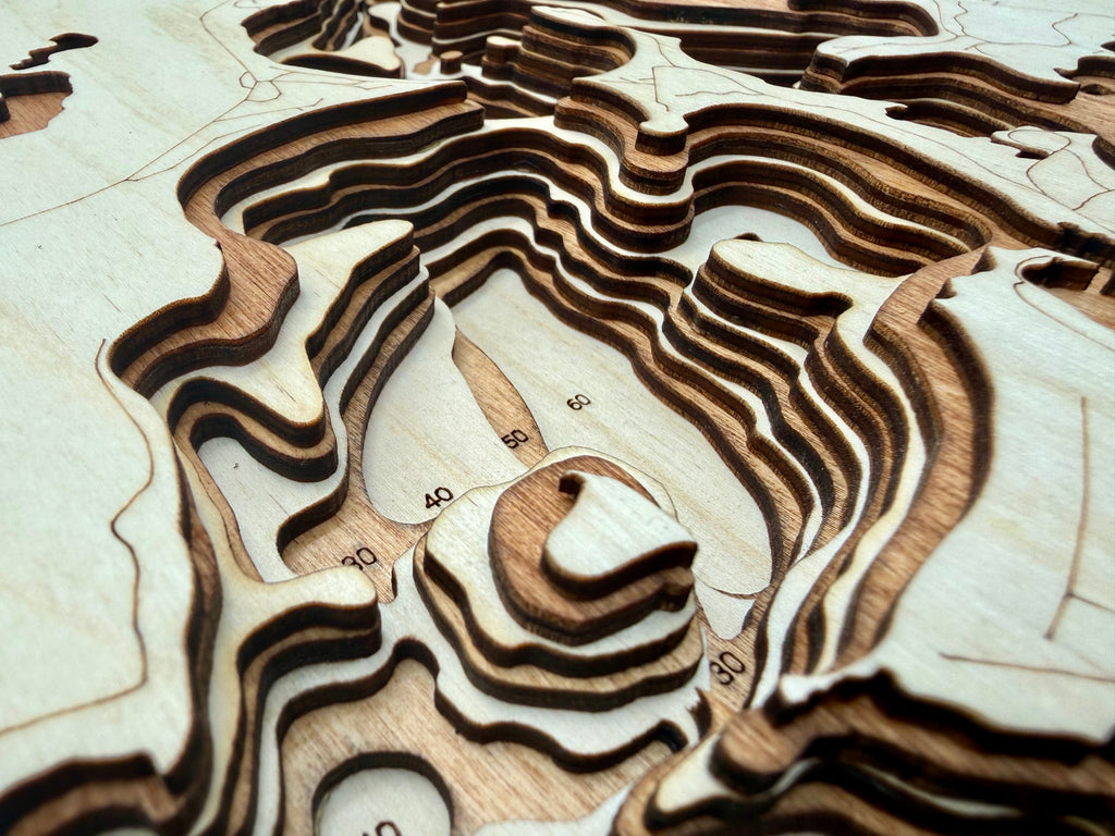 Gull Lake detail: fine laser-cut work