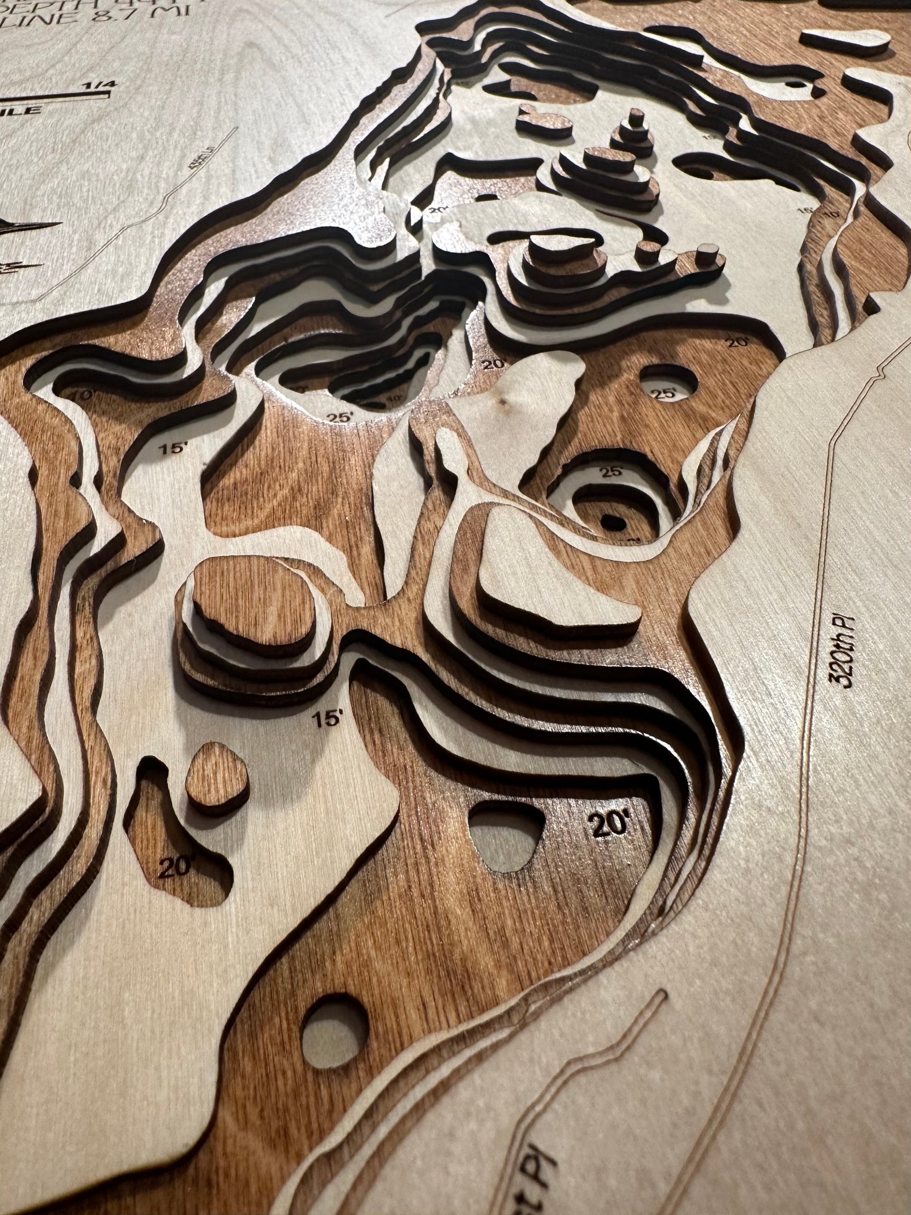 Gun Lake detail: layered structure