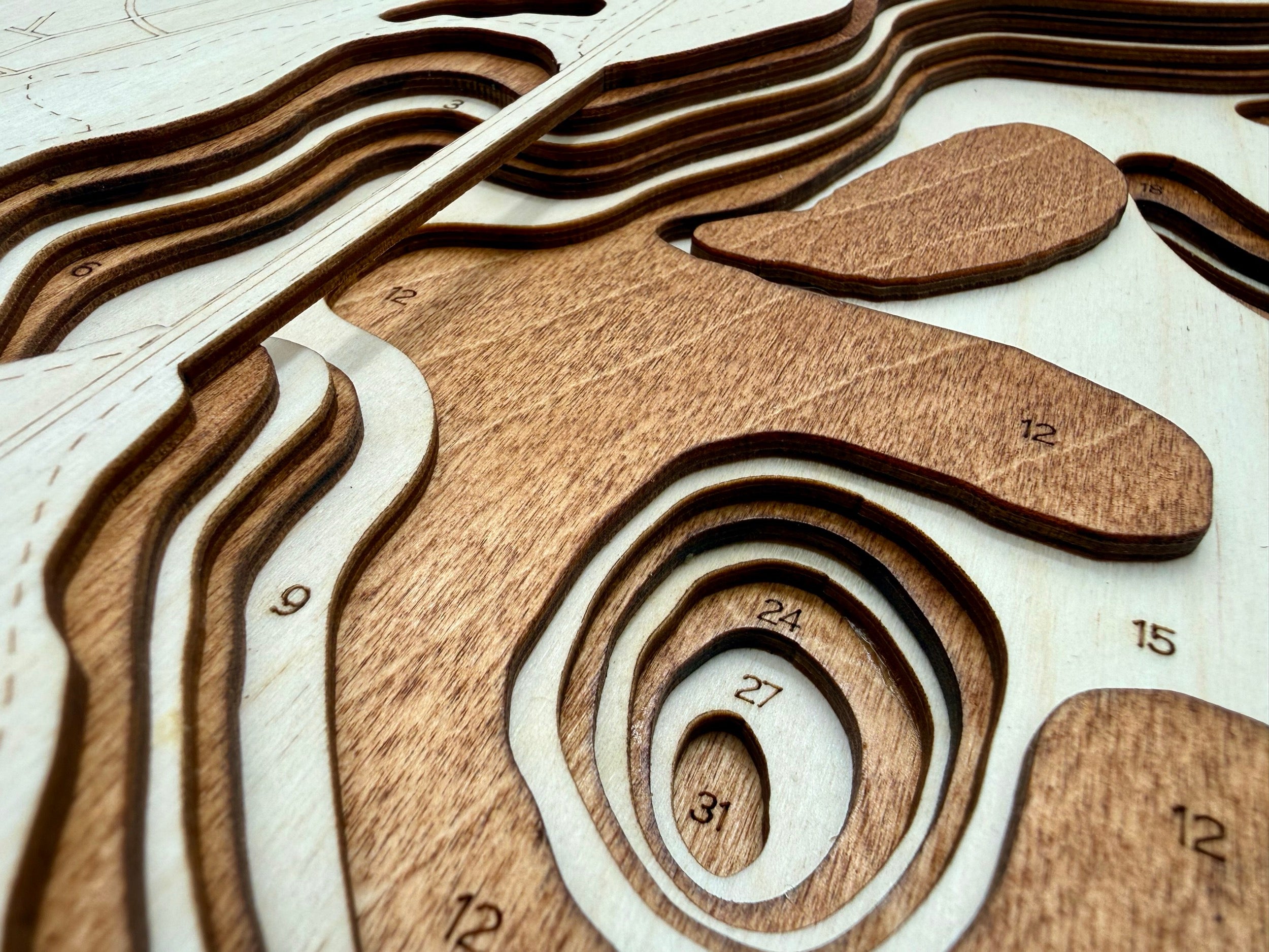Hiawatha and Nokomis detail: dimensional depth
