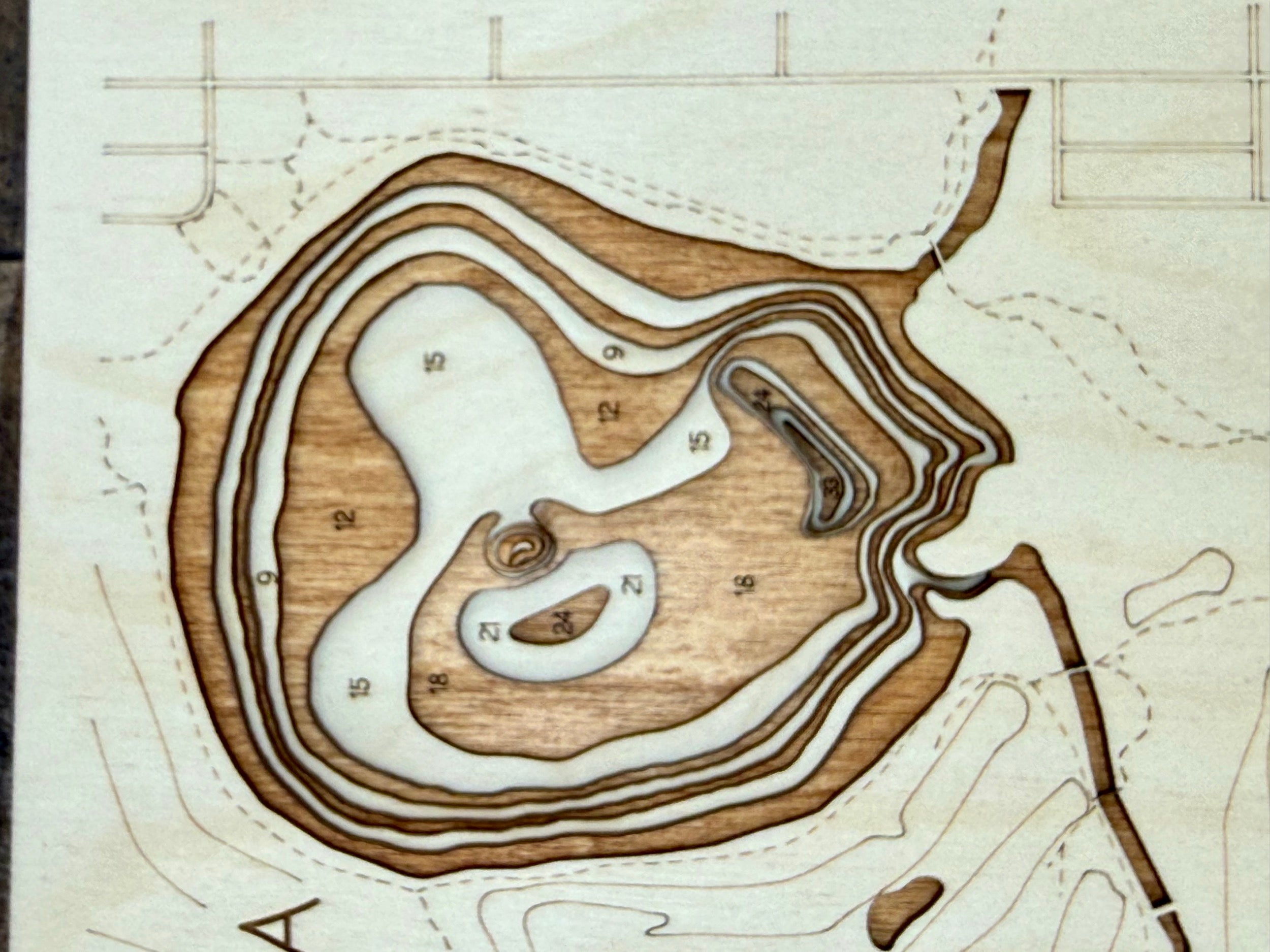 Hiawatha and Nokomis detail: precision laser cuts