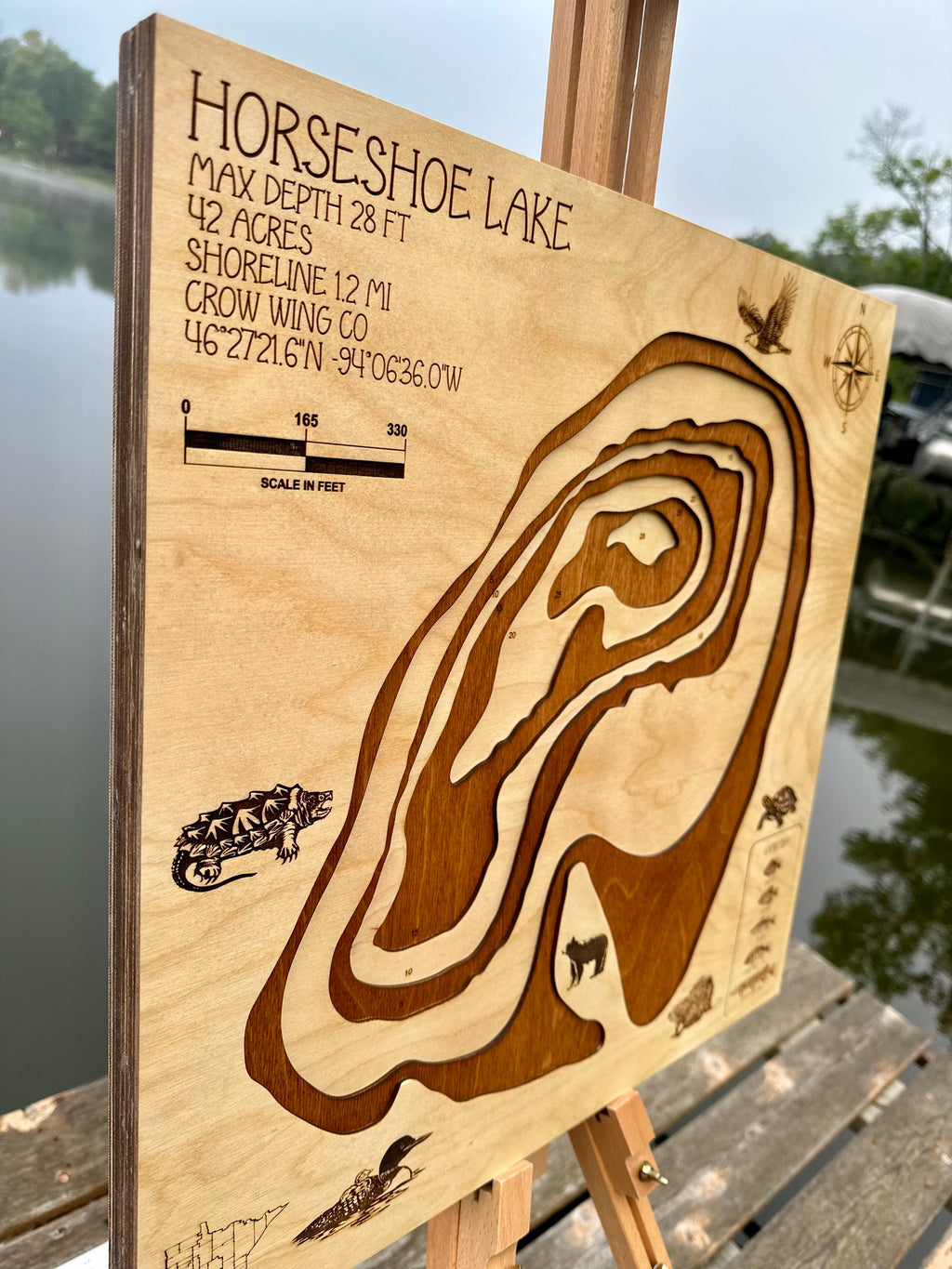 Horseshoe detail: small lake mapped with precision