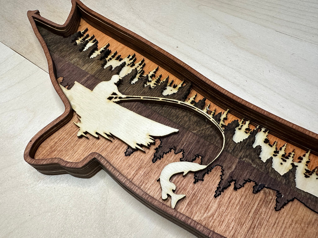 Pike/Norskie detail: layered wood revealing dimensional precision and craftsmanship