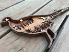 Pheasant Present detail: layered wood showing dimensional craftsmanship