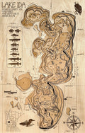 Ida Lake – 106 feet deep – Douglas County – depth map by Laser Lakes