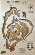 Little Wall Lake – first Iowa lake map – Hamilton County by Laser Lakes