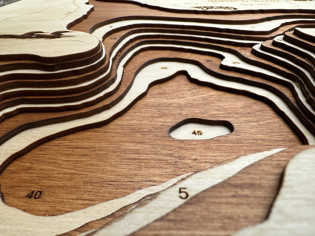Lone Lake detail: layered depth and structure