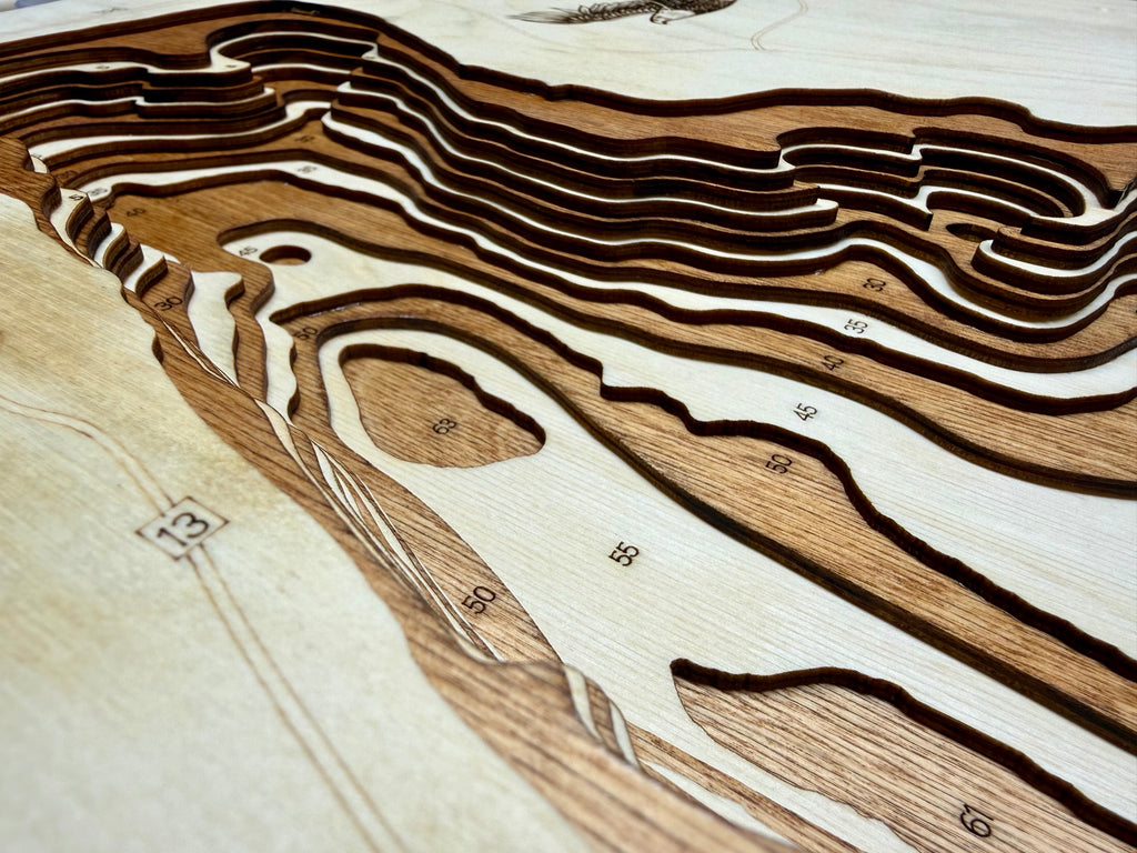 Long Lake Todd detail: precision laser work