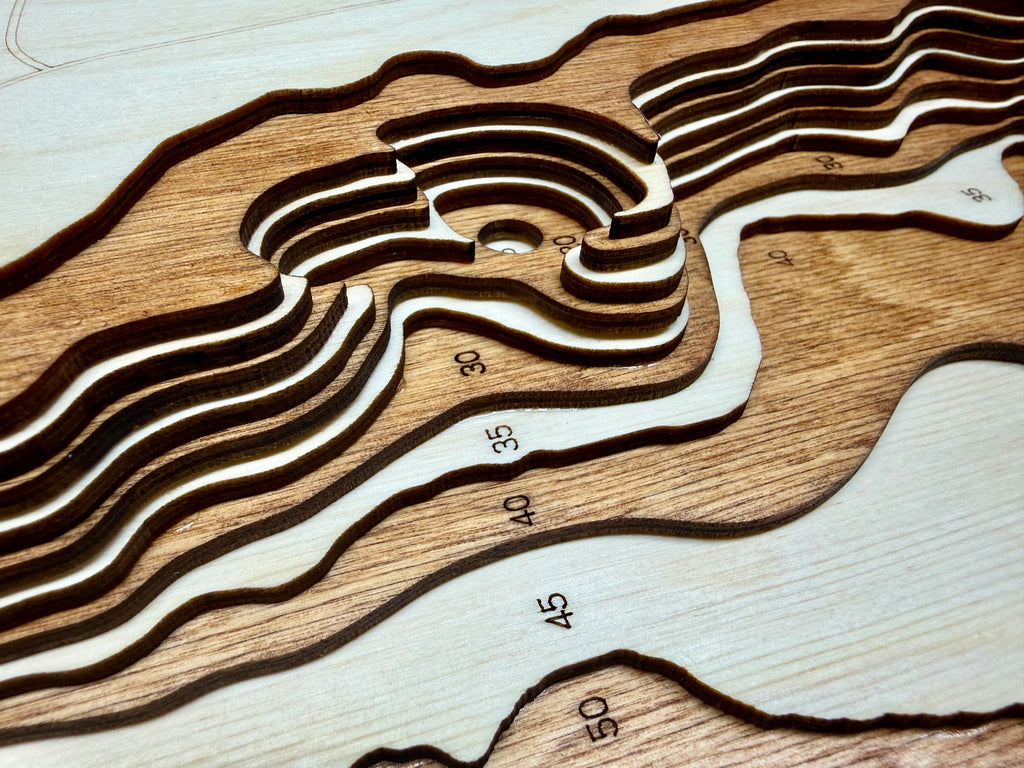 Long Lake Todd detail: fine wood layering