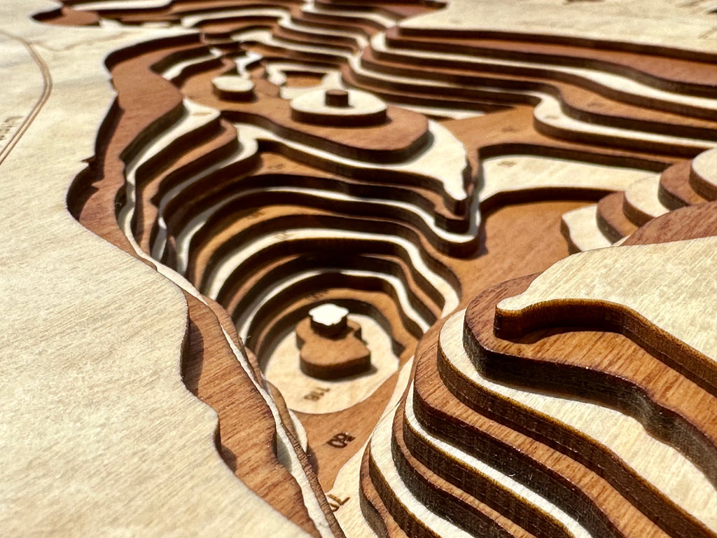 Long Lake detail: cool shape in wood layers