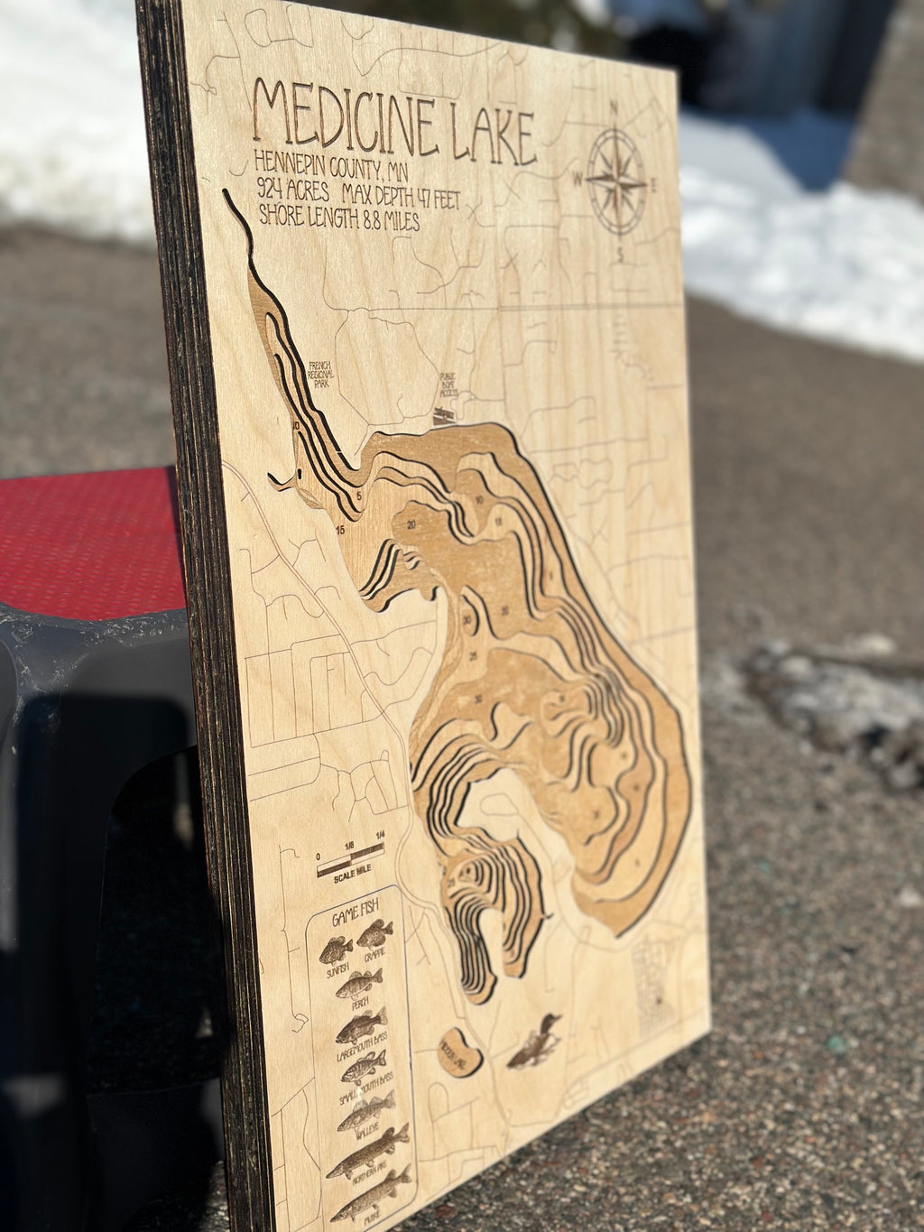 Medicine Lake detail: precision laser work