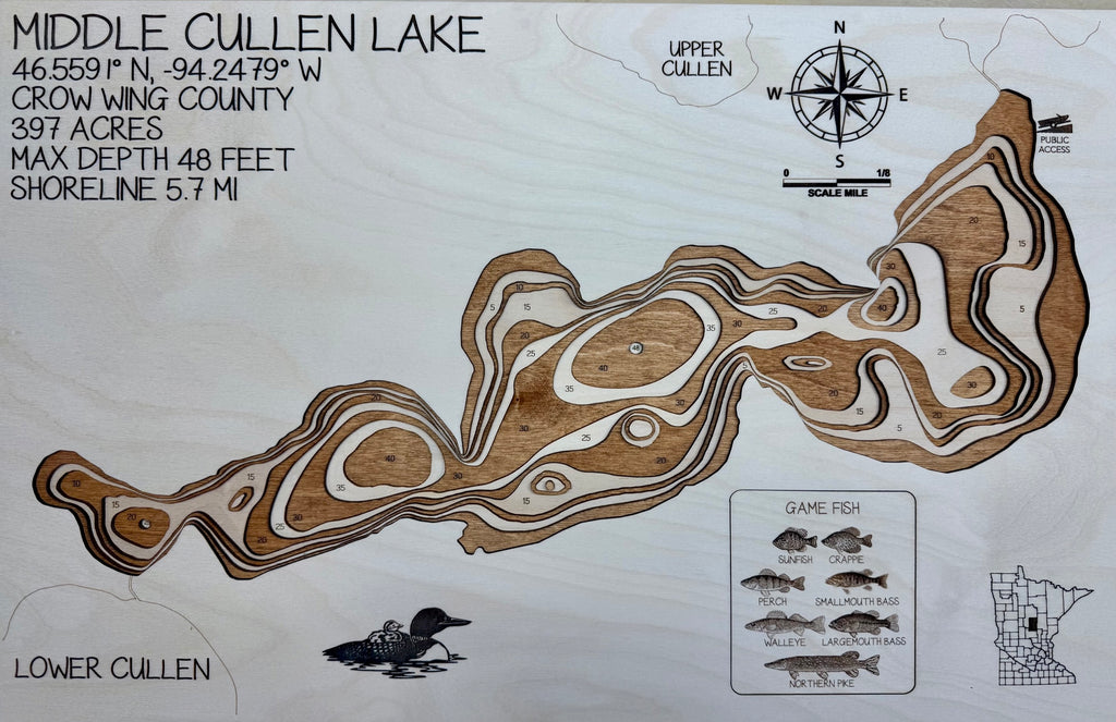 Middle Cullen Lake – for friend Dave – Crow Wing County by Laser Lakes