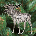 Mighty moose among the trees – rare Minnesota wildlife ornament by Laser Lakes