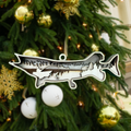 Northern pike and angler in tree – the 'Norskie' ornament by Laser Lakes