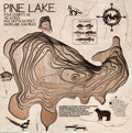 Pine Lake Polk Wisconsin laser-cut wood topographic depth map