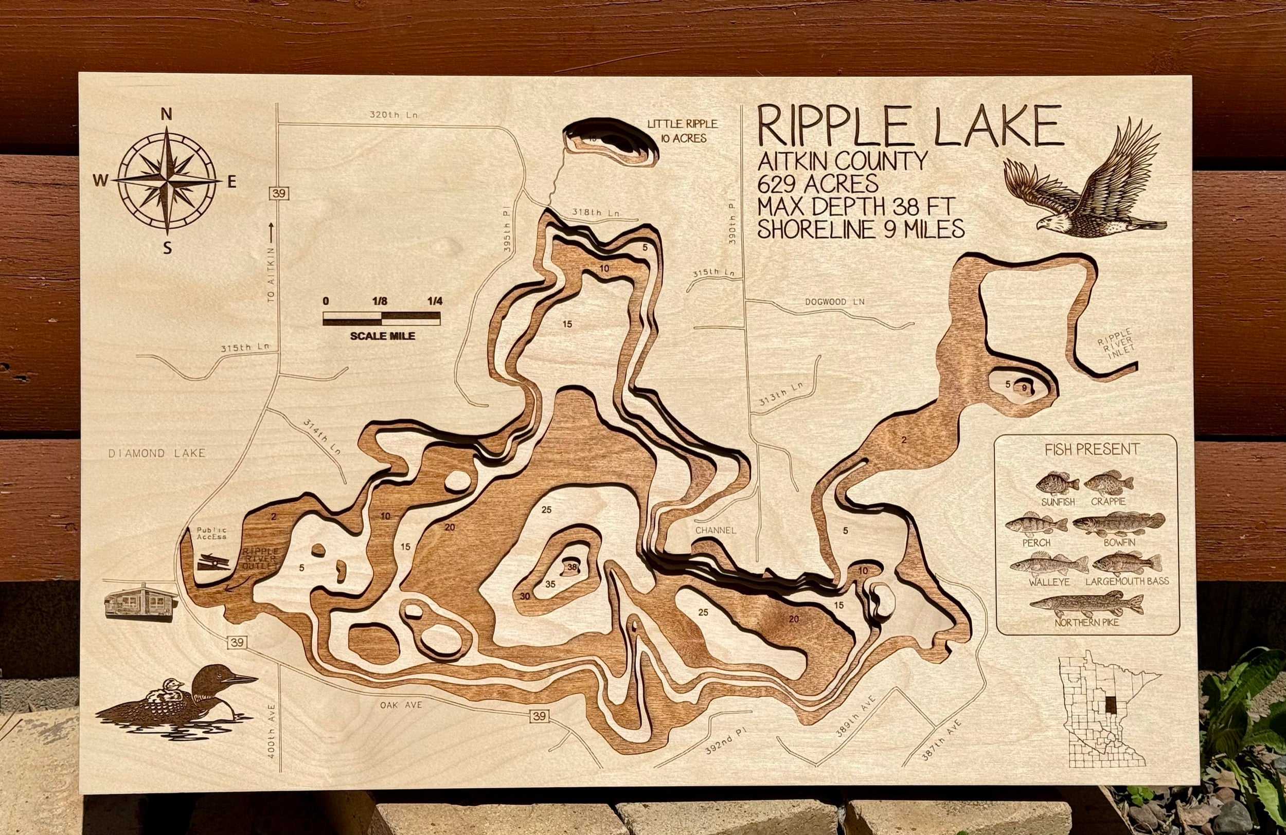 Ripple Lake Map – Aitkin County – Minnesota