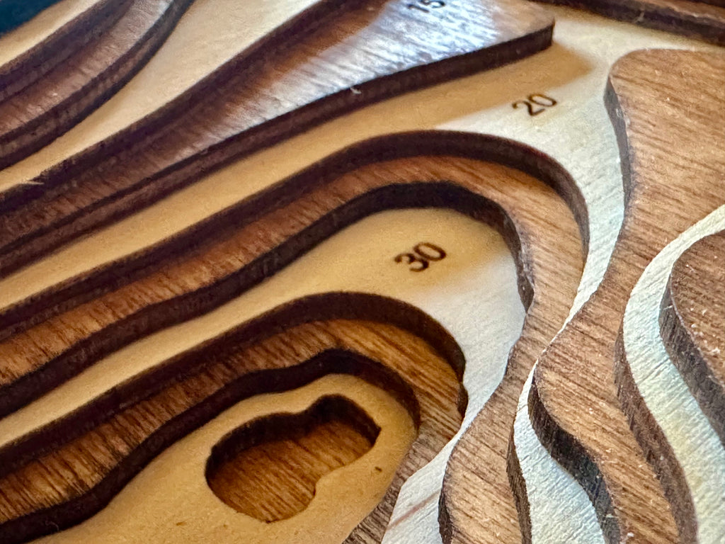 Twin Lakes Minnesota wood topographic map detail showing depth contours