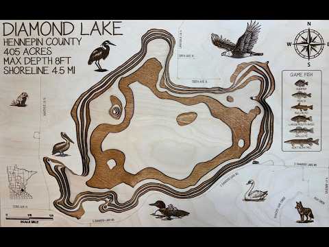 Diamond Lake Map – Near Rogers – Hennepin County – Minnesota