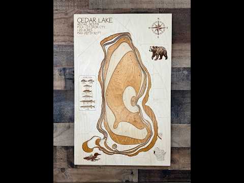 Cedar Lake Map - Polk County - Wisconsin
