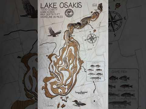 Osakis Lake Map – Todd County – Minnesota