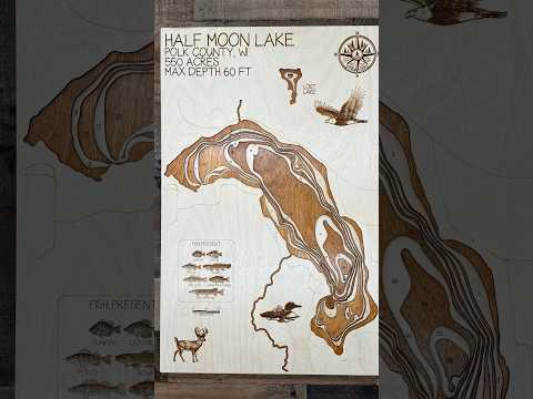 Half Moon Lake Map - Polk County - Wisconsin