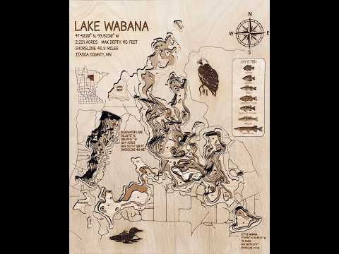 Wabana Lake Map – Itasca County – Minnesota